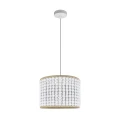 Lampa wisząca z koralami Ribe biały | brąz Ø 30cm. E27 goldlux 315847 | 5901508315847 noxbox lampynox www.lampynox.pl