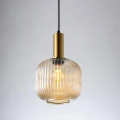 Lampa wisząca Cumbria złoty | bursztyn Ø 20cm. E27 goldlux 317407 | 5901508317407 noxbox lampynox www.lampynox.pl