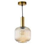 Cumbria złoty | bursztyn Ø 20cm. E27 Lampa wisząca