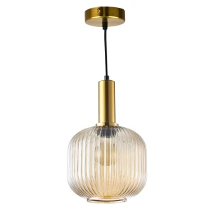 Cumbria złoty | bursztyn Ø 20cm. E27 Lampa wisząca