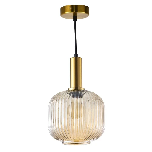 Lampa wisząca Cumbria złoty | bursztyn Ø 20cm. E27 goldlux 317407 | 5901508317407 noxbox lampynox www.lampynox.pl