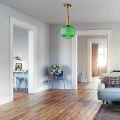 Lampa wisząca Cumbria złoty | zielony Ø 20cm. E27 goldlux 317414 | 5901508317414 noxbox lampynox www.lampynox.pl