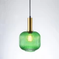 Lampa wisząca Cumbria złoty | zielony Ø 20cm. E27 goldlux 317414 | 5901508317414 noxbox lampynox www.lampynox.pl
