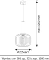Lampa wisząca Cumbria złoty | przydymiony Ø 20cm. E27 goldlux 317179 | 5901508317179 noxbox lampynox www.lampynox.pl