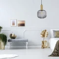 Lampa wisząca Cumbria złoty | przydymiony Ø 20cm. E27 goldlux 317179 | 5901508317179 noxbox lampynox www.lampynox.pl