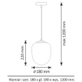 Lampa wisząca Lora przydymiony Ø 18cm. E27 goldlux 314284 | 5901508314284 noxbox lampynox www.lampynox.pl