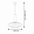 Lampa wisząca Norfolk złoty | bursztynowy Ø 24cm. E27 goldlux 317384 | 5901508317384 noxbox lampynox www.lampynox.pl
