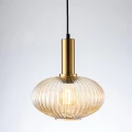Lampa wisząca Norfolk złoty | bursztynowy Ø 24cm. E27 goldlux 317384 | 5901508317384 noxbox lampynox www.lampynox.pl