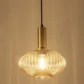 Lampa wisząca Norfolk złoty | bursztynowy Ø 24cm. E27 goldlux 317384 | 5901508317384 noxbox lampynox www.lampynox.pl