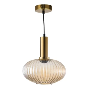 Norfolk złoty | bursztynowy Ø 24cm. E27 Lampa wisząca