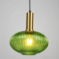 Lampa wisząca Norfolk złoty | zielony Ø 24cm. E27 goldlux 314314 | 5901508314314 noxbox lampynox www.lampynox.pl