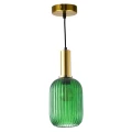 Lampa wisząca Suffolk złoty | zielony Ø 15cm. E27 goldlux 317377 | 5901508317377 noxbox lampynox www.lampynox.pl
