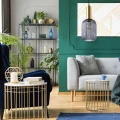 Lampa wisząca Suffolk złoty | przydymiony Ø 15cm. E27 goldlux 317360 | 5901508317360 noxbox lampynox www.lampynox.pl