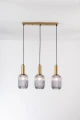 Lampa wisząca potrójna Suffolk złoty | przydymiony 3xE27 goldlux 318862 | 5901508318862 noxbox lampynox www.lampynox.pl