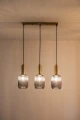 Lampa wisząca potrójna Suffolk złoty | przydymiony 3xE27 goldlux 318862 | 5901508318862 noxbox lampynox www.lampynox.pl