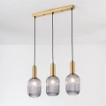 Lampa wisząca potrójna Suffolk złoty | przydymiony 3xE27 goldlux 318862 | 5901508318862 noxbox lampynox www.lampynox.pl
