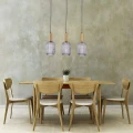 Lampa wisząca potrójna Suffolk złoty | przydymiony 3xE27 goldlux 318862 | 5901508318862 noxbox lampynox www.lampynox.pl