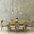 Lampa wisząca potrójna Suffolk złoty | przydymiony 3xE27 goldlux 318862 | 5901508318862 noxbox lampynox www.lampynox.pl