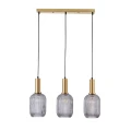 Lampa wisząca potrójna Suffolk złoty | przydymiony 3xE27 goldlux 318862 | 5901508318862 noxbox lampynox www.lampynox.pl