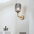Kinkiet ścienny Suffolk złoty | przydymiony Ø 15cm. E27 goldlux 318879 | 5901508318879 noxbox lampynox www.lampynox.pl