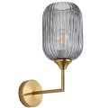 Kinkiet ścienny Suffolk złoty | przydymiony Ø 15cm. E27 goldlux 318879 | 5901508318879 noxbox lampynox www.lampynox.pl