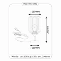 Lampa stołowa Suffolk złoty | przydymiony Ø 15cm. E27 goldlux 318886 | 5901508318886 noxbox lampynox www.lampynox.pl