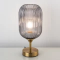 Lampa stołowa Suffolk złoty | przydymiony Ø 15cm. E27 goldlux 318886 | 5901508318886 noxbox lampynox www.lampynox.pl