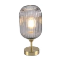 Lampa stołowa Suffolk złoty | przydymiony Ø 15cm. E27 goldlux 318886 | 5901508318886 noxbox lampynox www.lampynox.pl