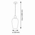 Lampa wisząca Lagri złoty | bursztyn Ø 15cm. E27 goldlux 318831 | 5901508318831 noxbox lampynox www.lampynox.pl