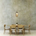 Lampa wisząca Lagri złoty | bursztyn Ø 15cm. E27 goldlux 318831 | 5901508318831 noxbox lampynox www.lampynox.pl