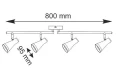 Spot Berg biały LED 4x4,2W 3000K goldlux 318145 | 5901508318145 noxbox lampynox www.lampynox.pl