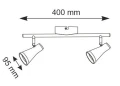 Spot Berg 2 czarny LED 2x4,2W 3000K goldlux 318169 | 5901508318169 noxbox lampynox www.lampynox.pl