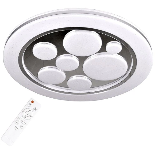 Plafon ściemnialny z pilotem Planety 50 biały | chrom Ø 48cm. LED Dim. 72W 3000K-4000K-6500K Pilot goldlux 315762 | 5901508315762 noxbox lampynox www.lampynox.pl