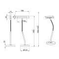 Ściemnialna lampka biurkowa CURTIS LED Patyna 4W 3000K Trio 579790104 | 4017807275285 noxbox lampynox www.lampynox.pl