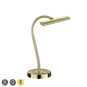 CURTIS mosiadz mat LED Dim 4W 3000K  lampka biurkowa snake