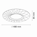 Plafon ściemnialny z pilotem Kalipso 50 biały Ø 48cm. LED Dim. 72W 3000K-4000K-6500K Pilot goldlux 315731 | 5901508315731 noxbox lampynox www.lampynox.pl