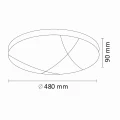 Plafon ściemnialny z pilotem Atlas 50 biały Ø 48cm. LED Dim. 72W 3000K-4000K-6500K Pilot goldlux 315748 | 5901508315748 noxbox lampynox www.lampynox.pl