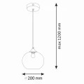 Lampa wisząca Empira chrom Ø 20cm. E27 goldlux 318084 | 5901508318084 noxbox lampynox www.lampynox.pl
