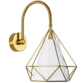 Kinkiet ścienny Hira złoty | biały E27 goldlux 318497 | 5901508318497 noxbox lampynox www.lampynox.pl