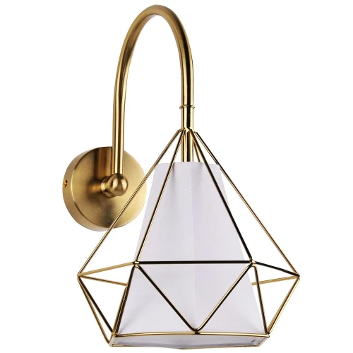 Kinkiet ścienny Hira złoty | biały E27 goldlux 318497 | 5901508318497 noxbox lampynox www.lampynox.pl