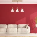 Lampa wisząca Hira 3 złoty | biały 3xE27 goldlux 318510 | 5901508318510 noxbox lampynox www.lampynox.pl