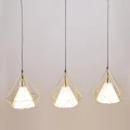 Lampa wisząca Hira 3 złoty | biały 3xE27 goldlux 318510 | 5901508318510 noxbox lampynox www.lampynox.pl
