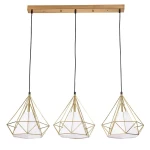 Hira 3 złoty | biały 3xE27 Lampa wisząca
