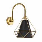Hira złoty | czarny E27 Kinkiet ścienny