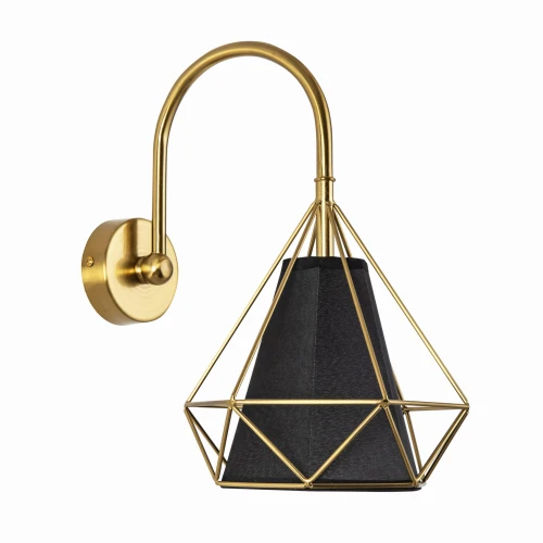 Kinkiet ścienny Hira złoty | czarny E27 goldlux 318541 | 5901508318541 noxbox lampynox www.lampynox.pl