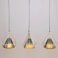 Lampa wisząca Hira 3 złoty | czarny 3xE27 goldlux 318565 | 5901508318565 noxbox lampynox www.lampynox.pl