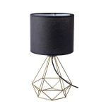 Hira złoty | czarny E27 Lampka stołowa