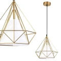 Lampa wisząca ﻿Hira złoty | biały E27 goldlux 318503 | 5901508318503 noxbox lampynox www.lampynox.pl