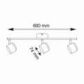 Spot Kubik 3 czarny LED 3x4,2W 3000K goldlux 318275 | 5901508318275 noxbox lampynox www.lampynox.pl