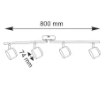 Spot Kubik 4 czarny LED 4x4,2W 3000K goldlux 318282 | 5901508318282 noxbox lampynox www.lampynox.pl